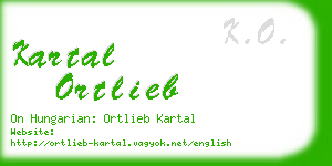 kartal ortlieb business card